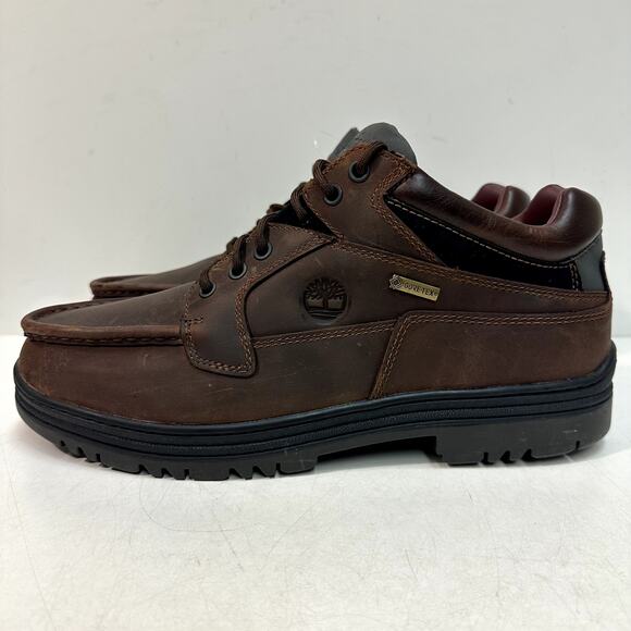 NWOT Timberland Heritage Boot GORE-TEX Membrane Moc Toe Brown US 12 Wide - Picture 1 of 10